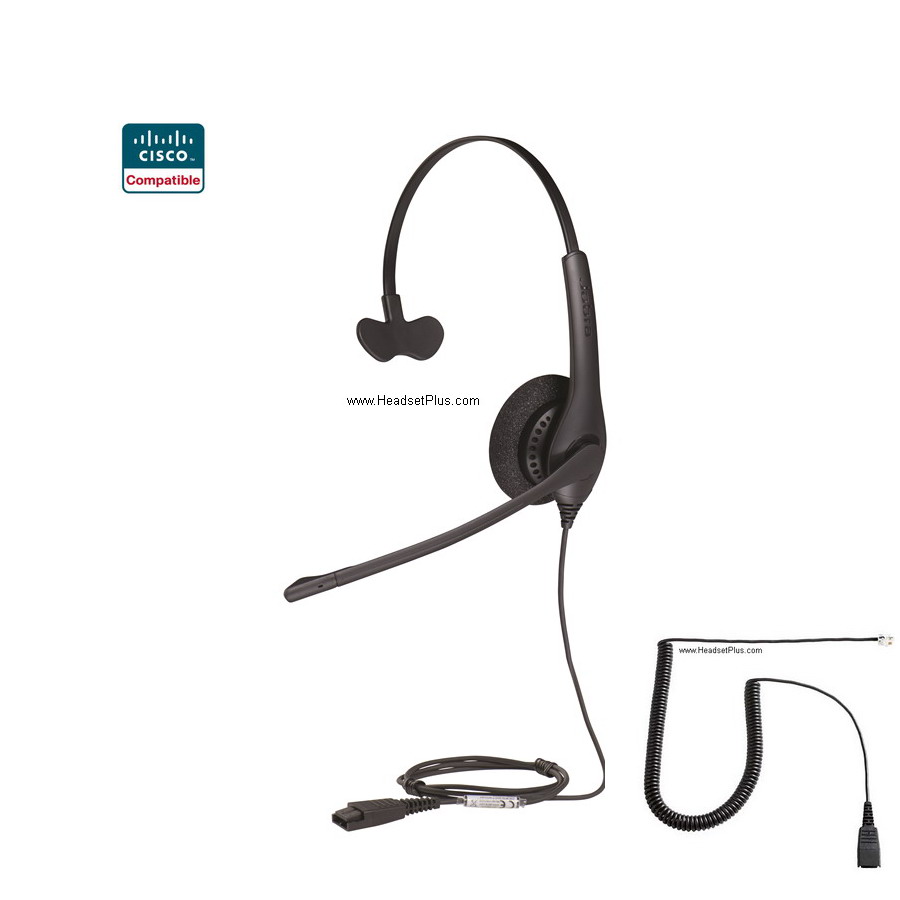 jabra biz 1500 mono cisco compatible headset view